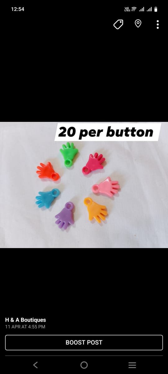 Mini Hands Multi Buttons featuring colorful hand designs – funky buttons by HnA Boutique Pakistan