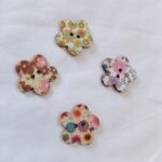 Floral Flowers Wooden Buttons with intricate floral designs – HnA Boutique Pakistan