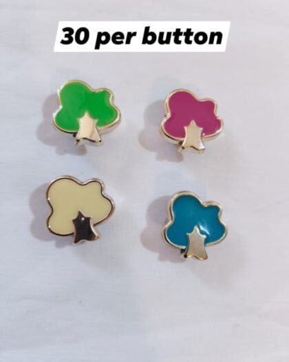 Metal Trees Buttons with detailed tree design – HnA Boutique Pakistan
