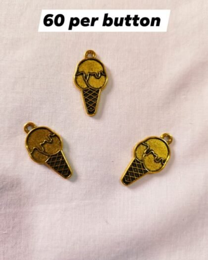 Metal Ice Cream Buttons with funky cone design – HnA Boutique Pakistan