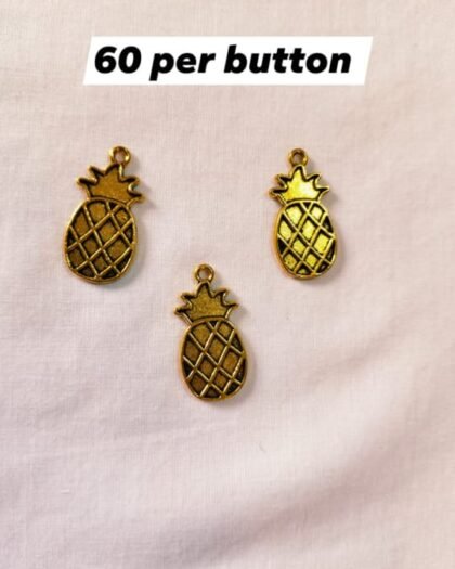 Metal Pineapple Buttons with tropical design – HnA Boutique Pakistan