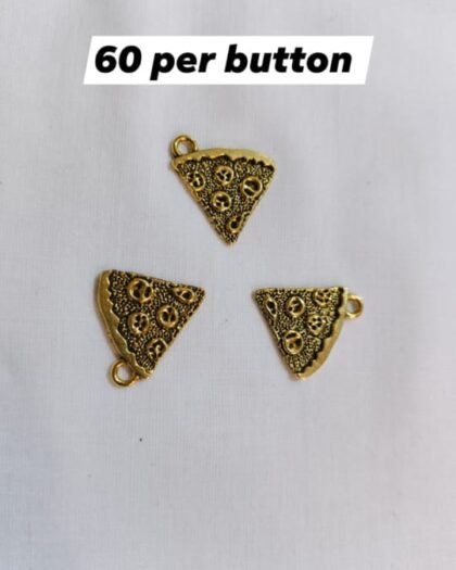 Metal Pizza Buttons with fun food design – HnA Boutique Pakistan funky accessory