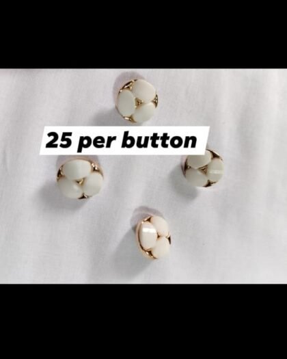 Glossy Pearl White Buttons for festive and formal wear – HnA Boutique Pakistan
