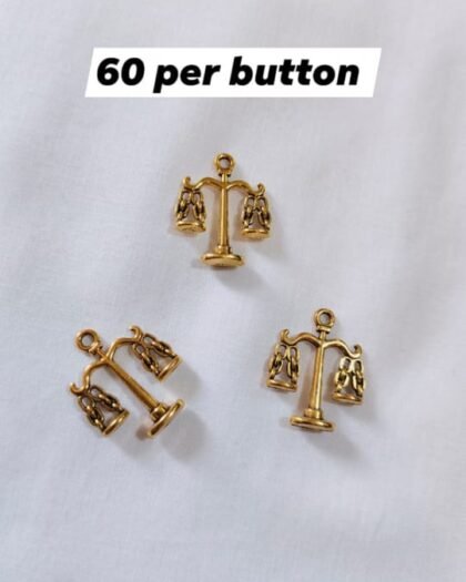 Close-up of Metal Scale Buttons showing textured scale pattern – HnA Boutique Pakistan