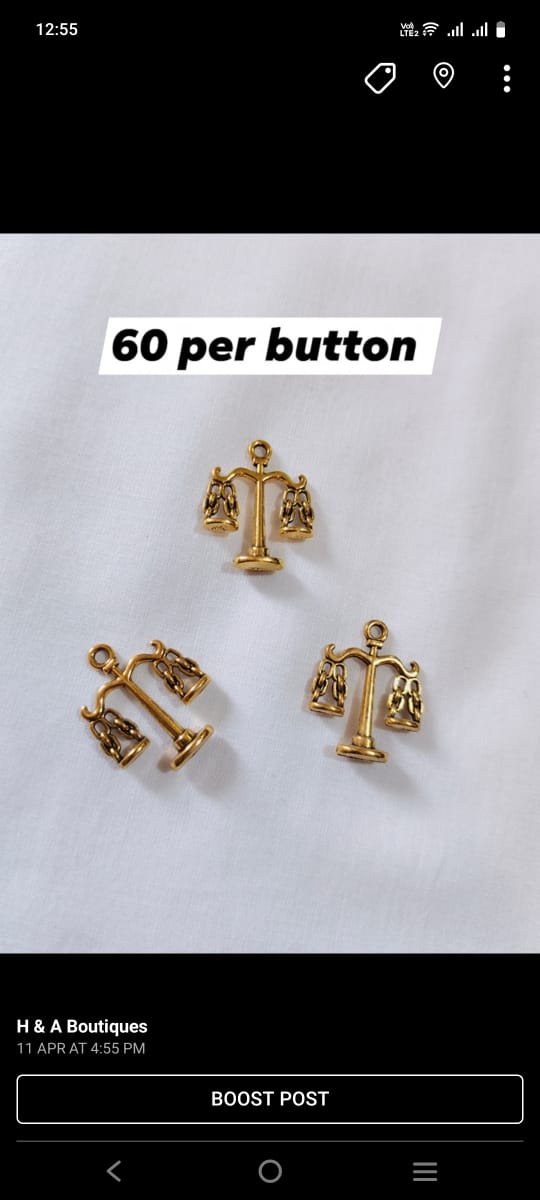 Close-up of Metal Scale Buttons showing textured scale pattern – HnA Boutique Pakistan