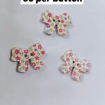 Pink & White wooden buttons close-up – stylish funky accessory by HnA Boutique Pakistan