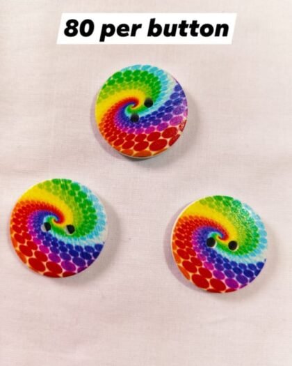 Bright multi-colored wooden buttons – Multi Vivid Buttons by HnA Boutique Pakistan