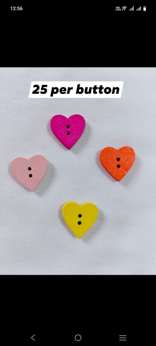 Multi Mini Hearts Buttons