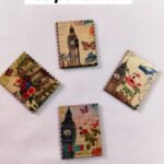 Close-up of Vintage World 1 Wooden Button featuring intricate vintage design – HnA Boutique Pakistan