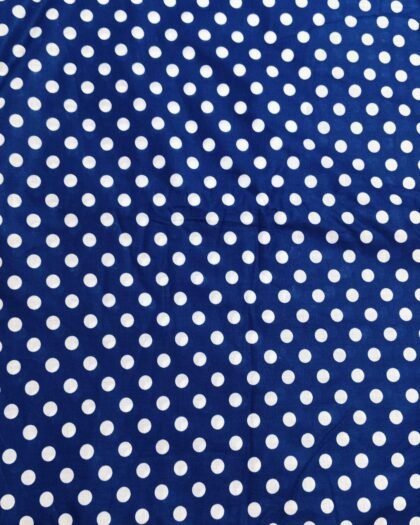 Navy blue Polka lawn fabric