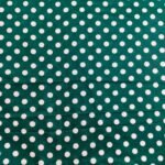 Bottle green Polka lawn fabric