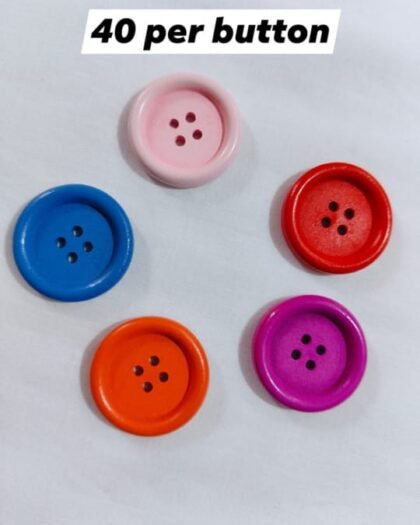 Front view of Multi Classic Buttons – Colorful funky button set at HnA Boutique Pakistan