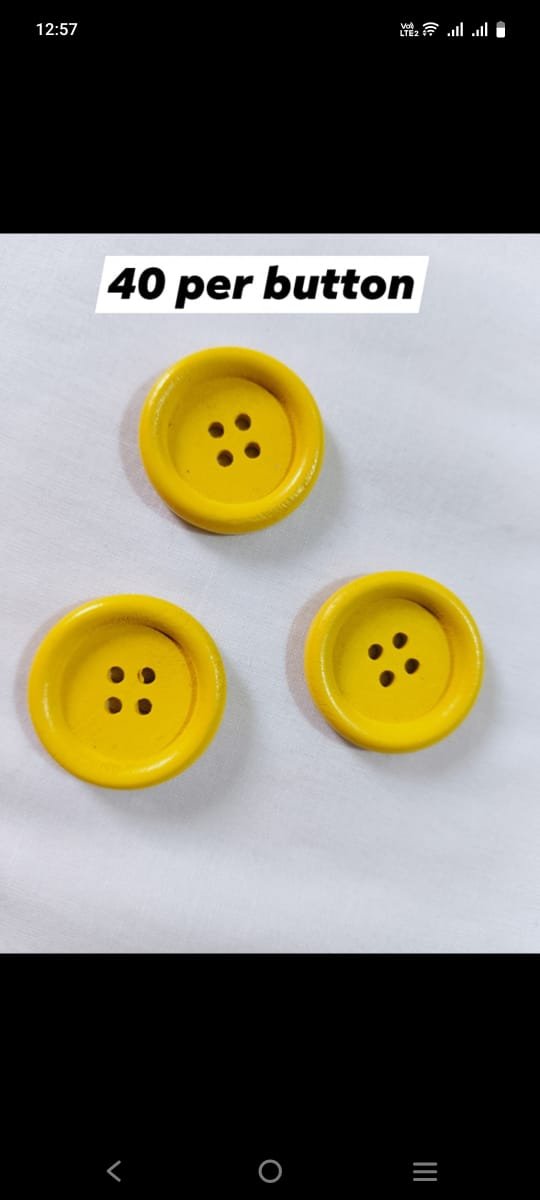 Front view of Yellow Classic Button – Funky and bright style from HnA Boutique Pakistan