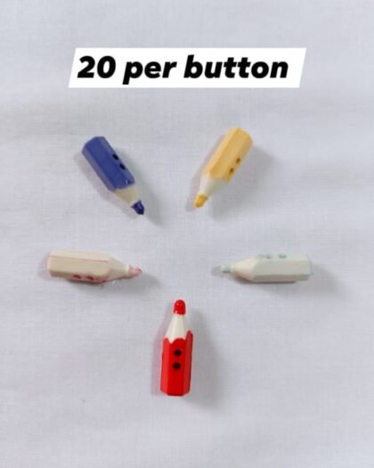 Front view of Color Pencils Buttons – Funky colorful design for creative fashion at HnA Boutique Pakistan