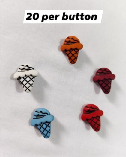 Colorful Ice Cream Buttons – funky kidswear and DIY craft accessories from HnA Boutique Pakistan