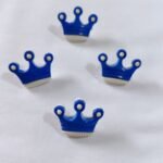 Close-up of Crown Buttons – funky royal-style kidswear accessories from HnA Boutique Pakistan