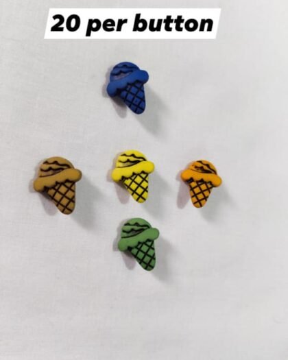 Colorful Ice Cream 1 Buttons – playful DIY and kidswear accessories from HnA Boutique Pakistan