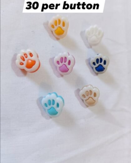 Front view of paw-shaped funky buttons – HnA Boutique Pakistan