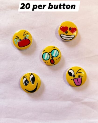 Colorful emoji buttons for kidswear and DIY crafts – HnA Boutique Pakistan