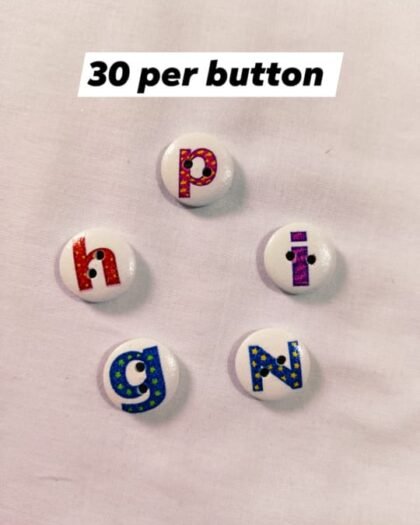 funky buttons, DIY fashion Pakistan, kidswear buttons, trendy wear Pakistan, HnA Boutique
