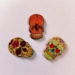Front view of Skull 2 Buttons with bold edgy design – HnA Boutique Pakistan