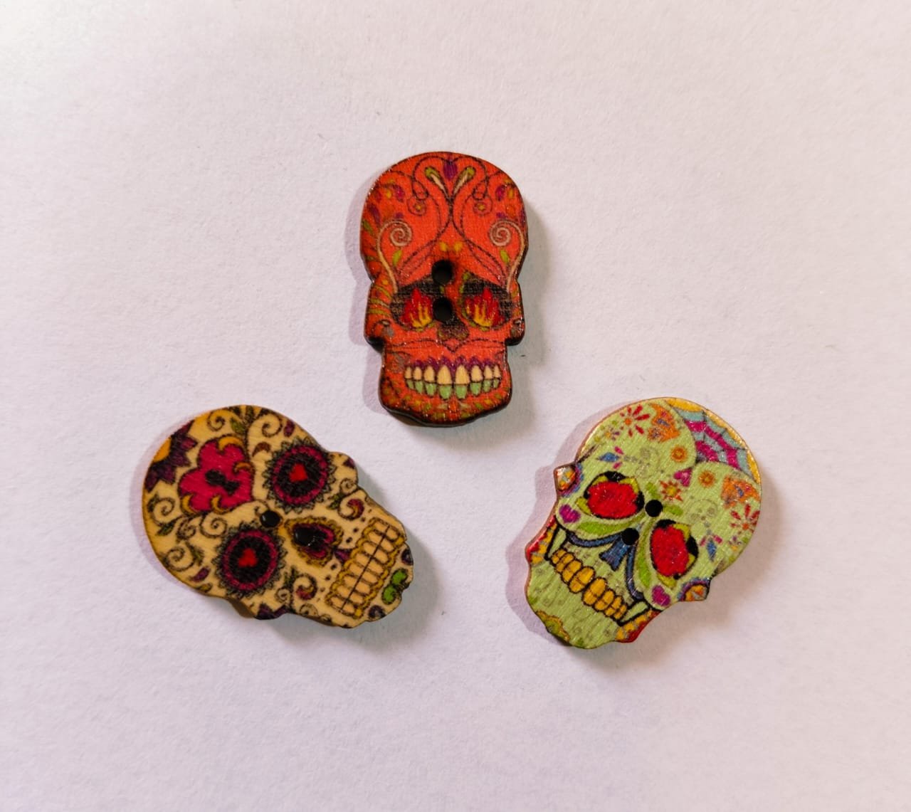 Front view of Skull 2 Buttons with bold edgy design – HnA Boutique Pakistan
