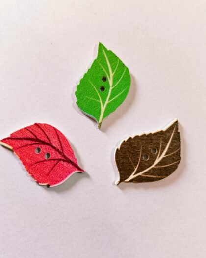 Top view of Stylish Leaf Buttons with natural leaf design – HnA Boutique Pakistan