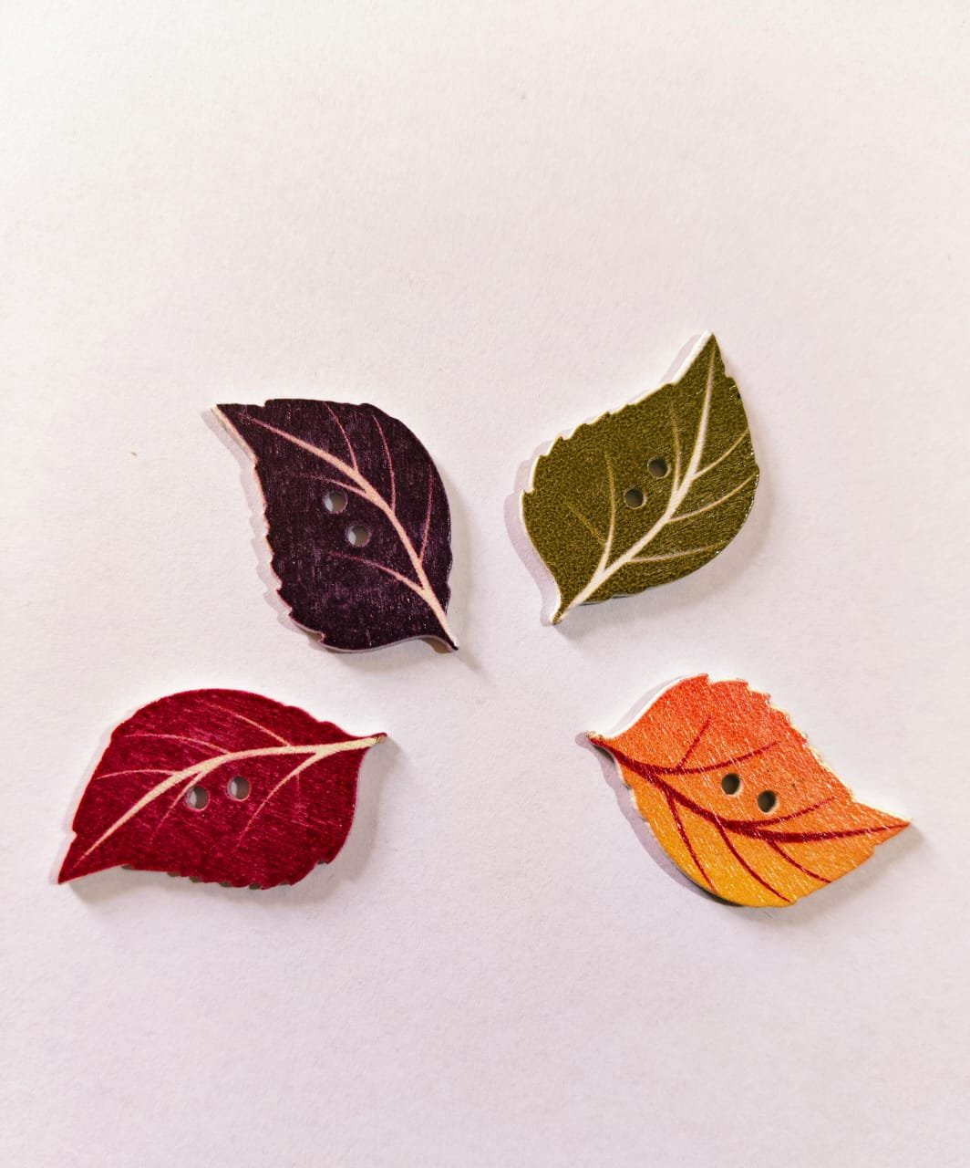 Close-up of Stylish Leaf 1 Button with textured leaf design – HnA Boutique Pakistan