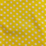Yellow Polka lawn fabric