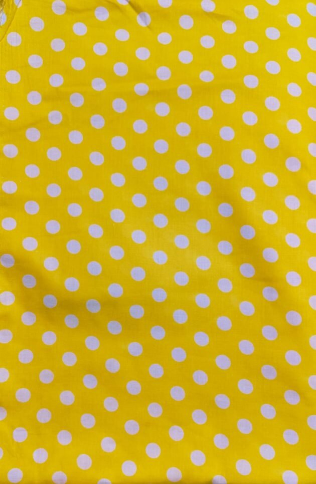 Yellow Polka lawn fabric