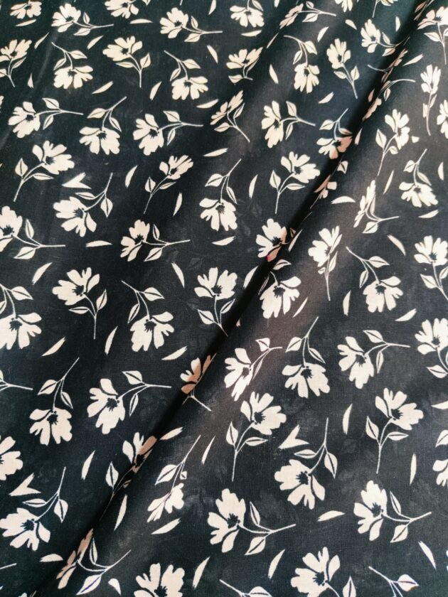 Floral digital printed lawn fabric with vibrant colors – 63-inch wide summer fabric for Pakistani women