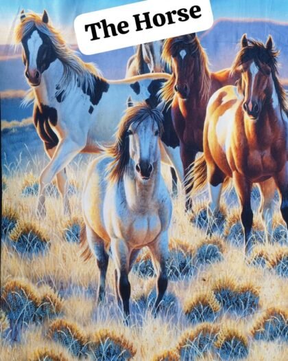 The Horse Cotton Printed Fabric – 45" Width