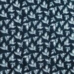 Triplet leaves digital lawn fabric – 63-inch wide breathable print with clustered leaf design for Pakistani summer outfits