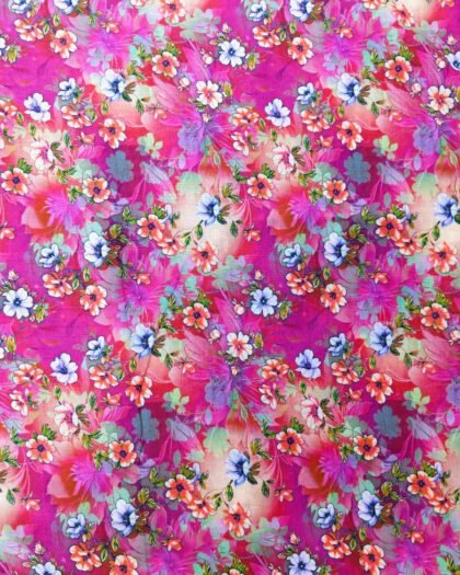 Blossom Bloom – Vibrant Floral Lawn (63" Width)