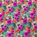 Coral Bloom – Pink & Purple Floral Lawn (63" Width)