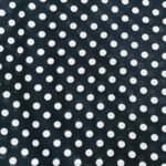 Black and white polka dot digital lawn fabric – 63-inch wide cotton for classic Pakistani summer wear
