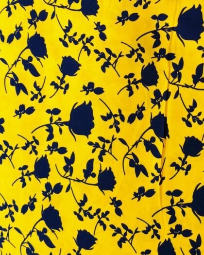 Yellow Base with Black Flower — 63"