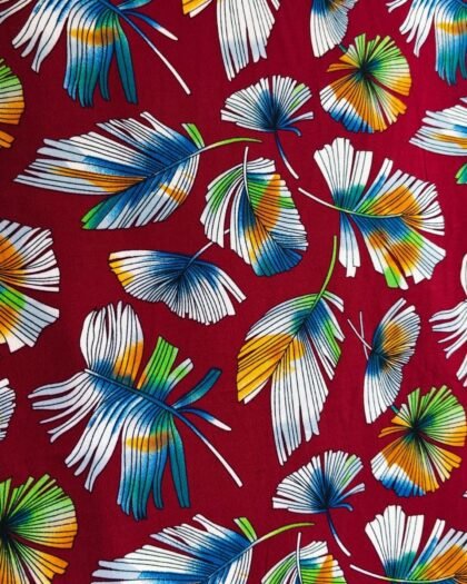 Maroon Based Leaves — 63"