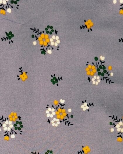 Tiny Grey Base Floral Linen — 63"