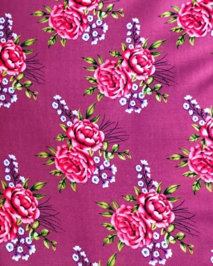 Tea Pink Roses Linen — 63"