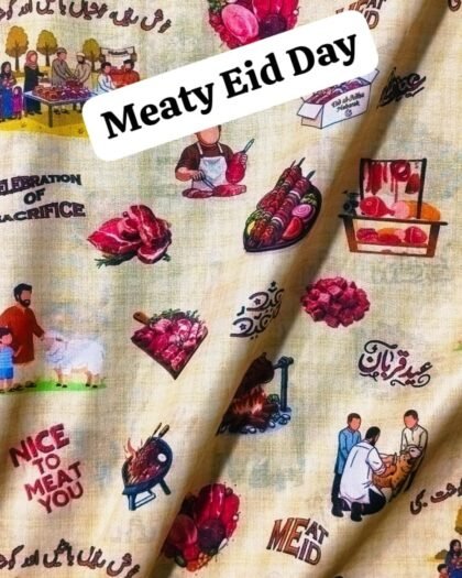 Meaty Eid Day Lawn Fabric — 39"