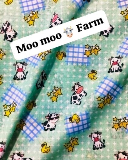 Moo moo 🐄 Farm Lawn Fabric — 39"