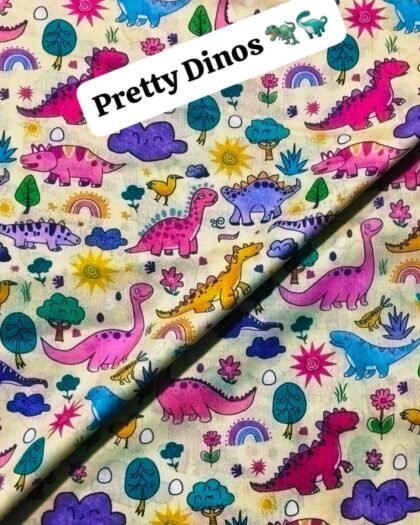 Pretty Dinos 🦖🦕 Lawn Fabric — 39"