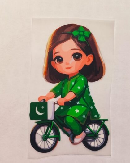 Girl On Cycle Azadi Patch - 5"