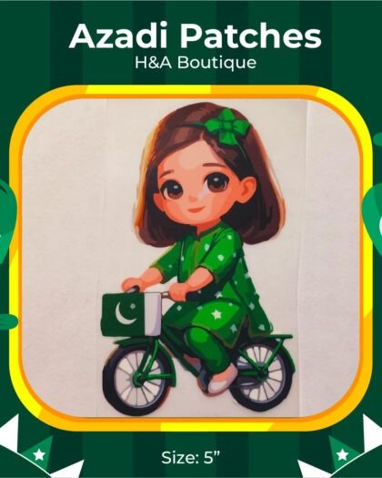 Girl On Cycle Azadi Patch - 5"