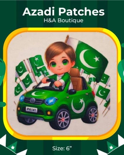 Girl On Car Azadi Patch - 6"