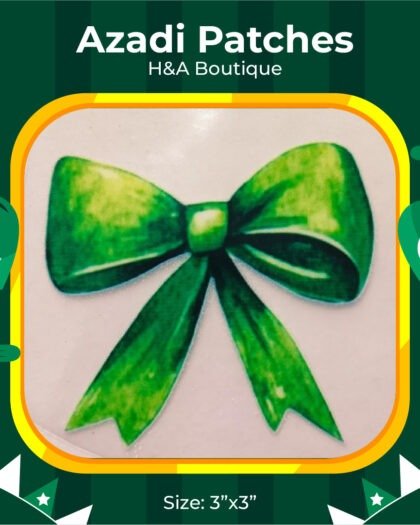 Green Bow Azadi Patch - 3"x3"
