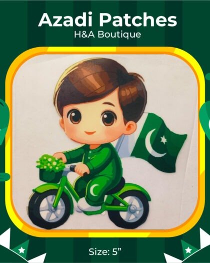 Kid On Cycle Azadi Patch - 5"