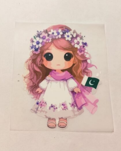 Cute Pink Girl Azadi Patch - 5"