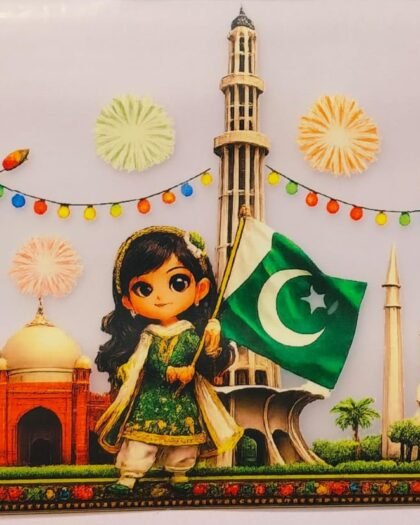 Girl With Flag Azadi Patch - 6"x11"
